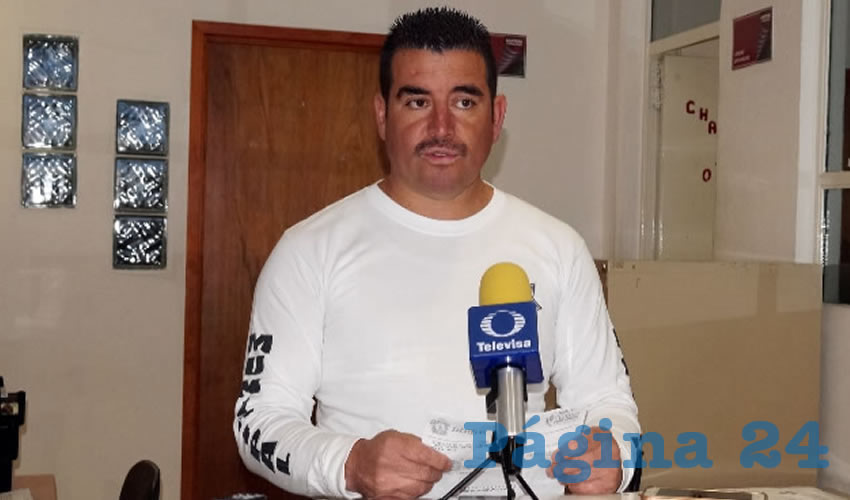 Juan José Ríos Gutiérrez, coordinador operativo de la Dirección de Seguridad Pública Municipal: “Se Contempla Realizar Rondines con Policías Vestidos de Civiles (Foto Merari Martínez Castro)