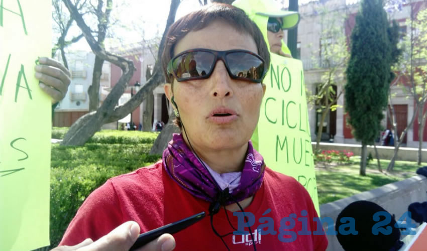 Patricia Casteli, presidenta de la asociación civil Aguas con la Bici