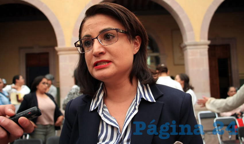 Adriana Rivero Garza, titular de la Semujer: “En la Convocatoria se Favorecen a Mujeres en Situación de Violencia, Migrantes y a las que Viven en Comunidades Rurales” (Foto Rocío Castro)