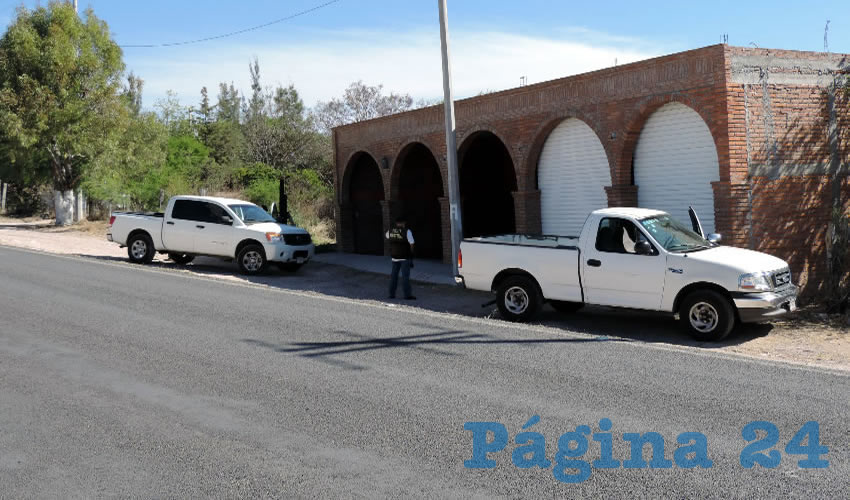 Una de las cuatro casas cateadas por las autoridades en Calvillto