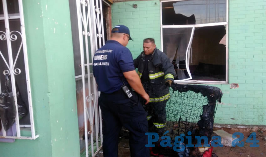 Bomberos actuaron a tiempo, evitando que la casa fuera arrasada por el fuego