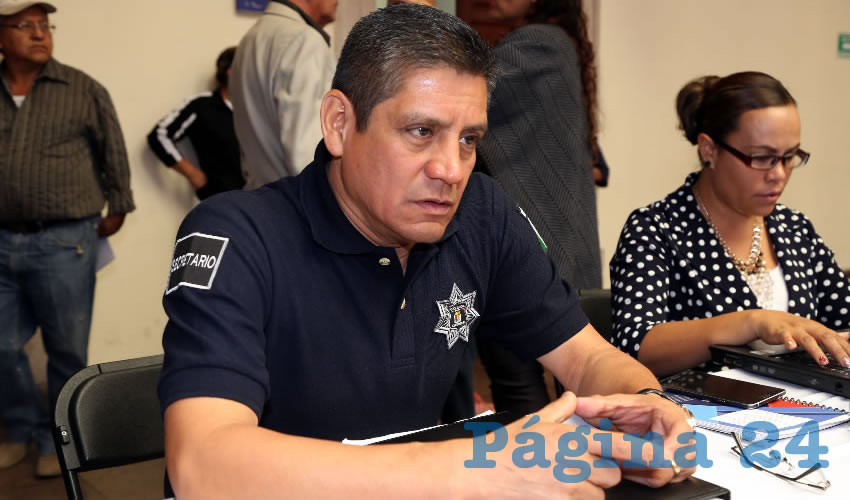 José Héctor Benítez López, secretario de Seguridad Pública Municipal (Foto: Eddylberto Luévano Santillán)
