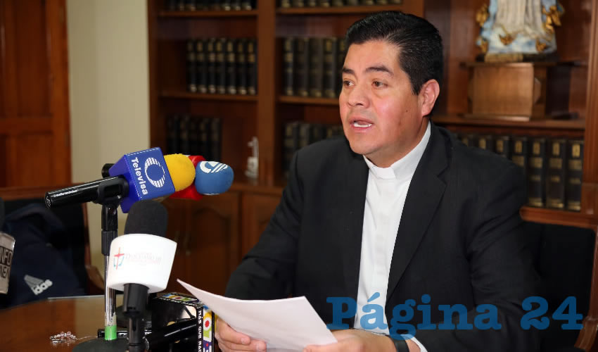 Carlos Alberto Alvarado Quezada, vocero de la Di&oacute;cesis de Aguascalientes (Foto: Eddylberto Lu&eacute;vano Santill&aacute;n)