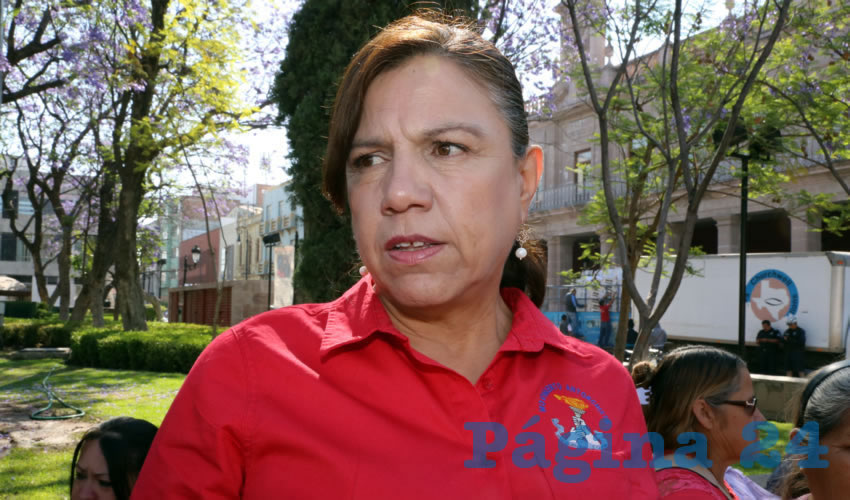 María de la Luz Sifuentes Barba, dirigente estatal del Movimiento Antorcha Campesina (Foto: Eddylberto Luévano Santillán)