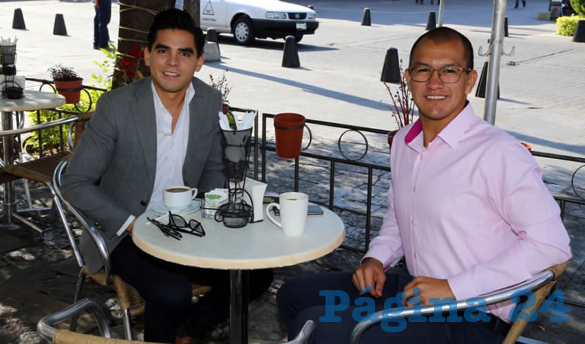 En Café Catedral departieron Mauricio Alafita Sáenz y Luis Eduardo Rojas Luján
