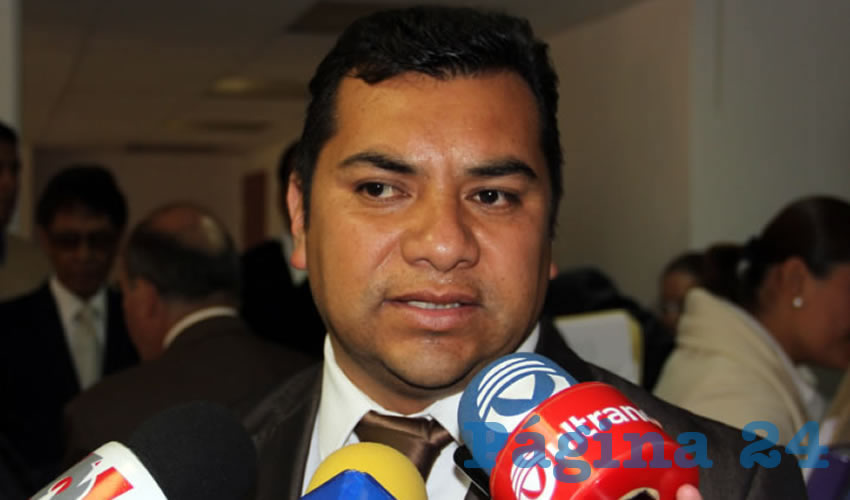 Normando López Meixueiro, secretario general de la Federación de Sindicatos de Trabajadores al Servicio del Estado (FSTSE) en Aguascalientes