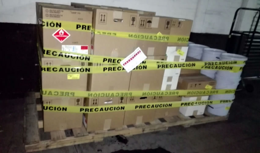 Fueron dos decomisos de sustancias t&oacute;xicas y peligrosas en una empresa transportista