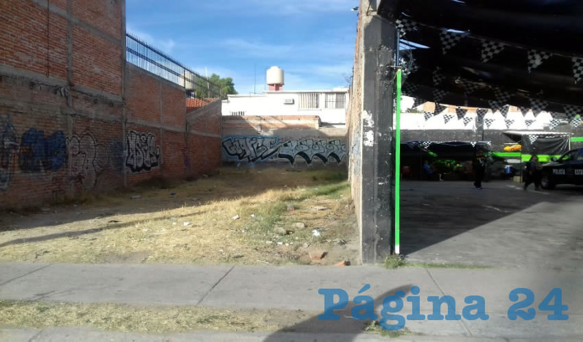 En un terreno del fraccionamiento Haciendas de Aguascalientes, en avenida Siglo XXI, hallaron el arma