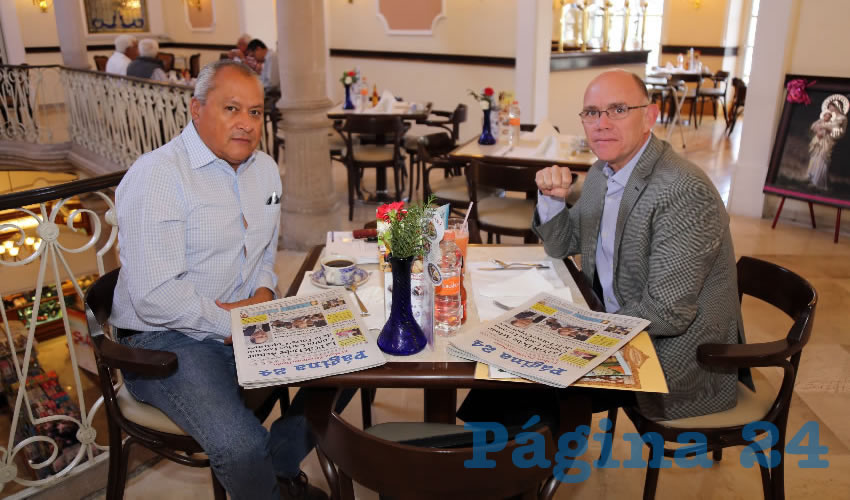 En Sanborns Francia compartieron el pan y la sal Ángel de Jesús Ramírez Guardado y Francisco Gorráez Iriondo