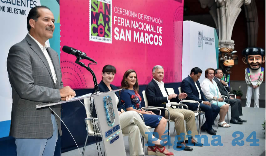 Martín Orozco encabezó la ceremonia de premiación de los certámenes que este año organizó el Patronato de la Feria Nacional de San Marcos