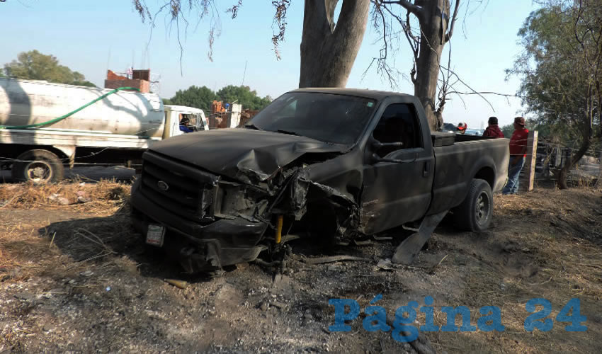 La camioneta Ford F150, que manejaba el ebrio Raúl Elías Loera