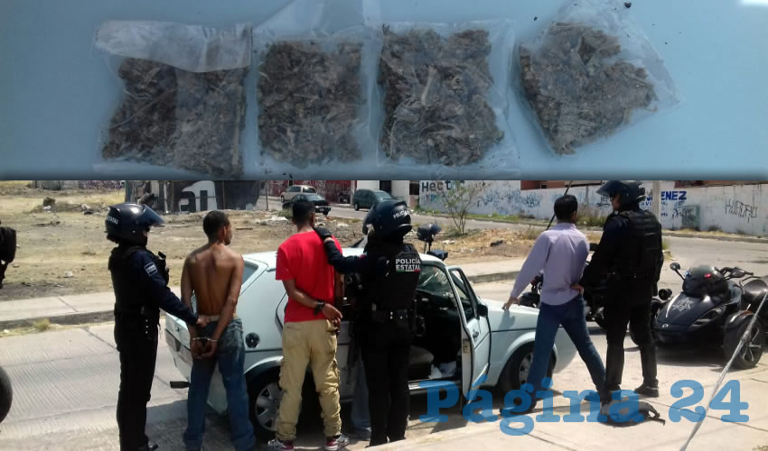 Los envoltorios de mariguana | El cuarteto es sometido junto a la Caribe en que se trasladaba