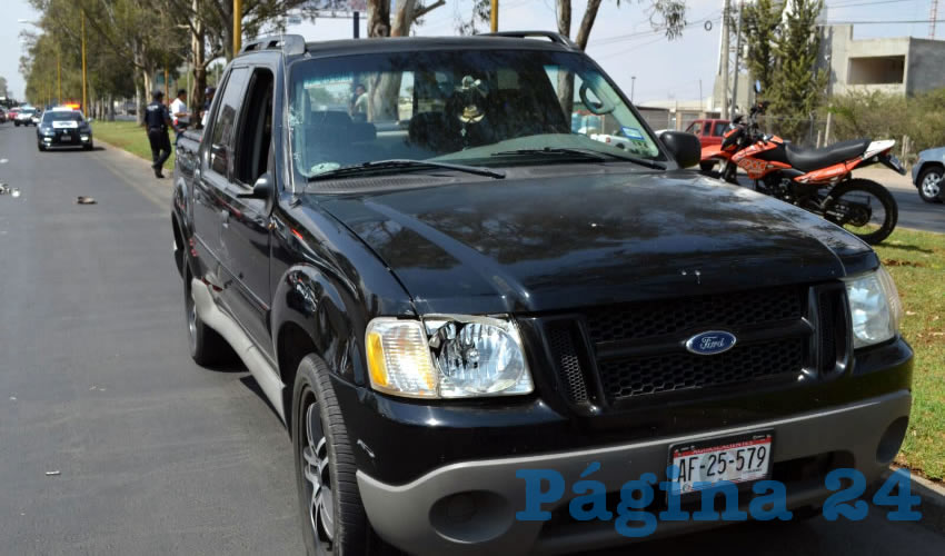 La camioneta Ford Explorer, que conducía Juan Antonio Ruiz Ontiveros