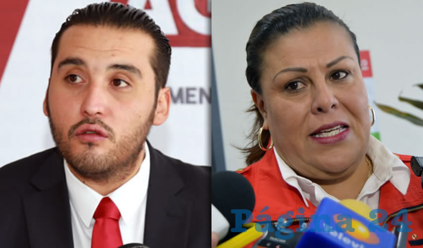Aldo Ruiz Sánchez, presidente estatal de Morena | Norma Esparza Herrera, presidenta estatal del PRI