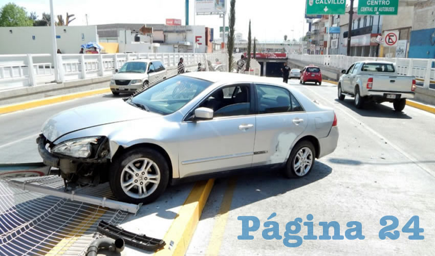 Dos secciones de la malla central de la avenida López Mateos fueron destrozadas por Leandro Antonio “N” “N”