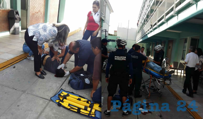 El percance ocurrió en el plantel de Conalep situado en calle Cosío norte 201