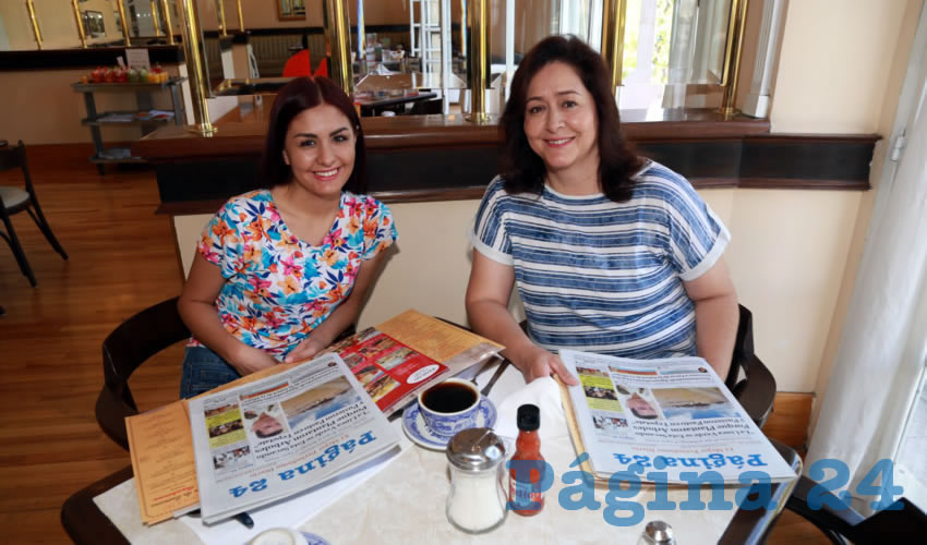 En Sanborns Francia estuvieron Andrea Alcazar Ortega y Sandra Luz Ortega Soto, visitantes de Durango