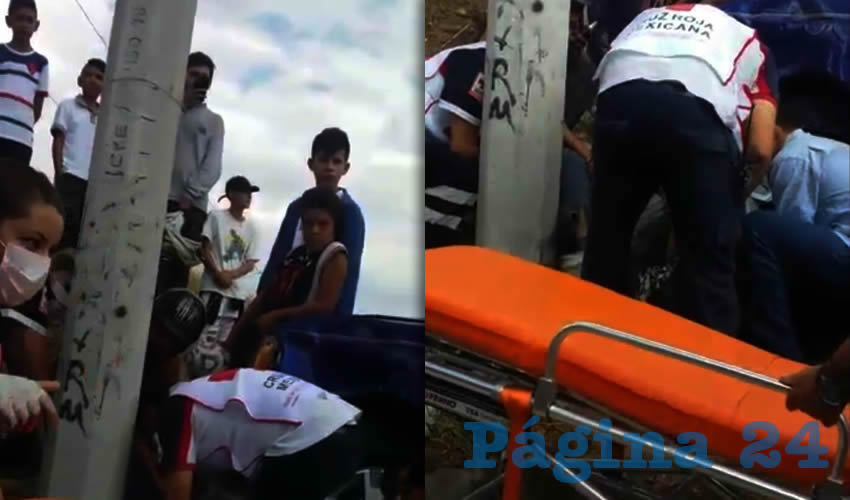 El adolescente es atendido tras sufrir el terrible percance; horas después fallecería