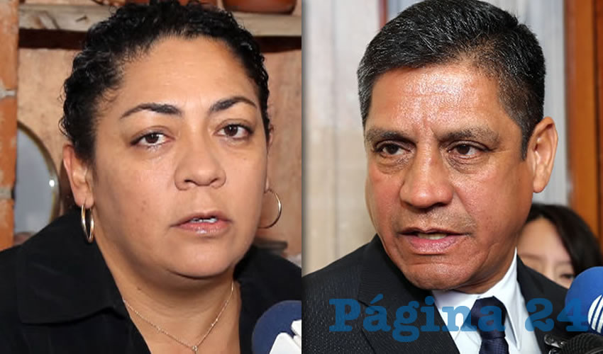 Hazel Montejano García, regidora del Municipio de Aguascalientes | José Héctor Benítez López, secretario de Seguridad Publica Municipal