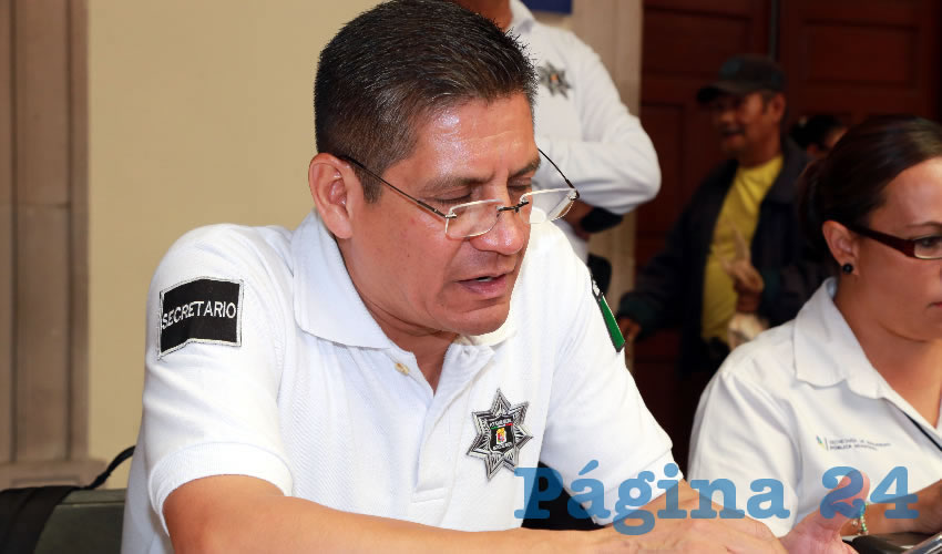 José Héctor Benítez López, secretario de Seguridad Pública Municipal (Foto: Eddylberto Luévano Santillán)