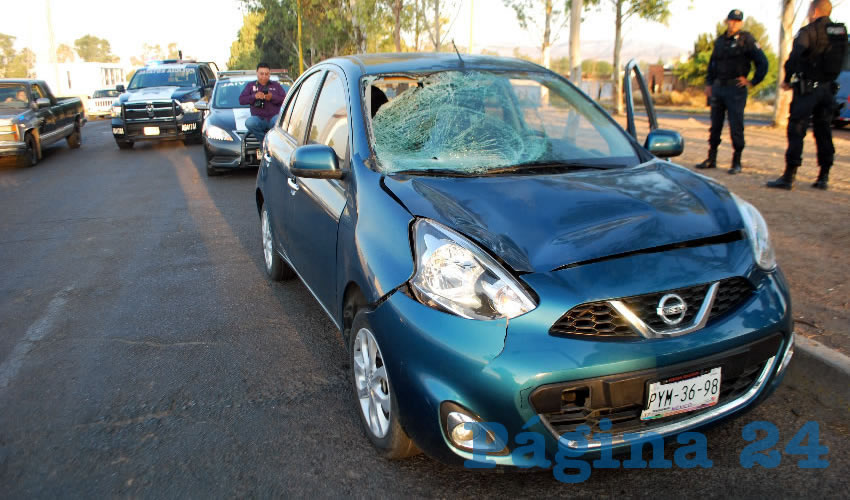 El Nissan March que arroll&oacute; al empleado del Ayuntamiento