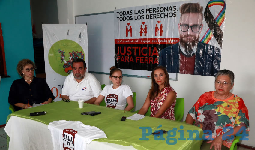 Rueda de prensa de la Fundación Omacatl y familiares de Luis Fernando Ferra Aguilar (Foto: Eddylberto Luévano Santillán)