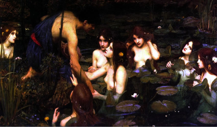 “Hilas y las ninfas”, John William Waterhouse 1896