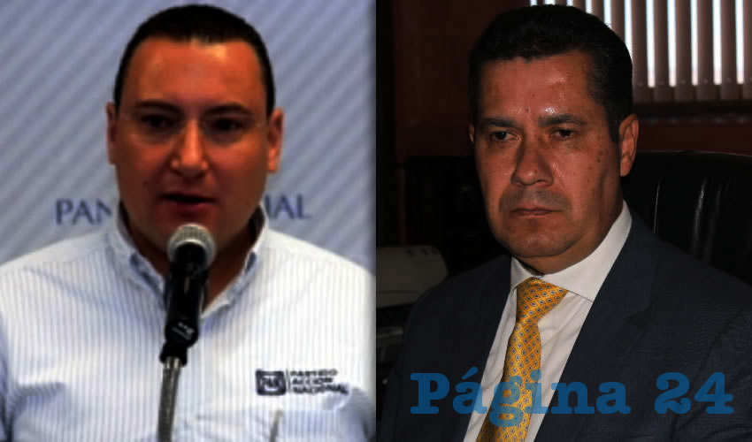Paulo Martínez López, presidente estatal del PAN | José René Anguiano Martínez, extitular del ISSEA