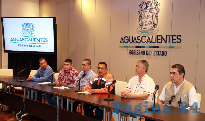 Conferencia de prensa de Protecci&oacute;n Civil Estatal (Foto: Eddylberto Lu&eacute;vano Santill&aacute;n)