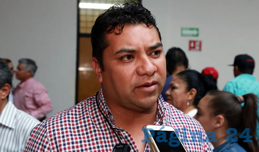Normando López Meixueiro, secretario general de la Federación de Sindicatos de Trabajadores al Servicio del Estado (FSTSE) en Aguascalientes