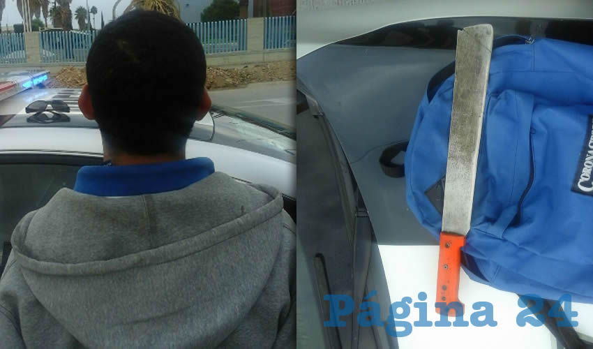 El delincuente Adán y su machete
