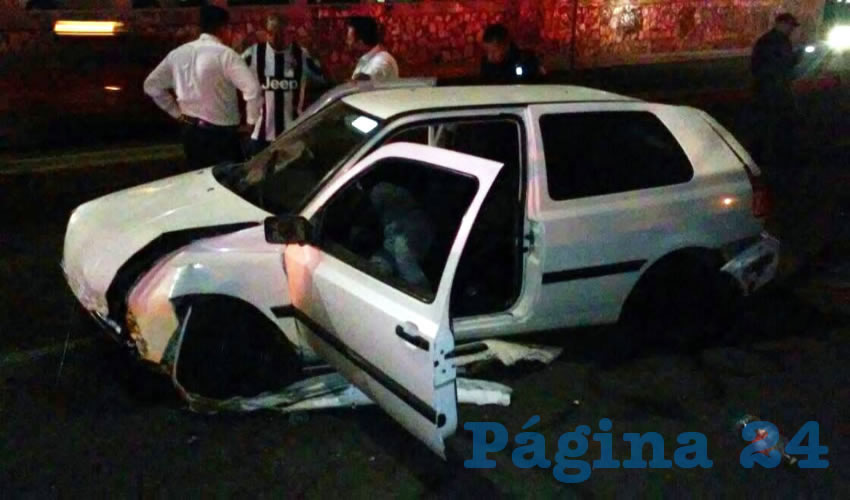 Julio C&eacute;sar &ldquo;N&rdquo; &ldquo;N&rdquo; destroz&oacute; su auto Volkswagen Golf