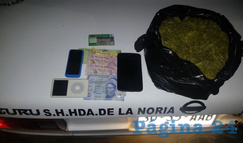 Dinero, celulares, un Ipod y la droga pertenecientes al ruletero