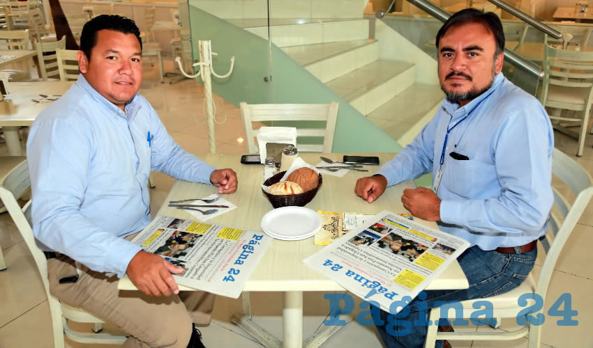 Roberto Romero Salazar y Guillermo Menchaca Ornelas compartieron el pan y la sal en el restaurante Del Centro