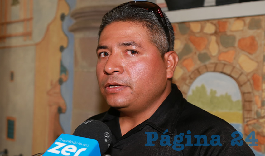 Fidel Arenas Vel&aacute;zquez, secretario de Movimiento por la Democracia Popular de Asientos (Foto: Eddylberto Lu&eacute;vano Santill&aacute;n)
