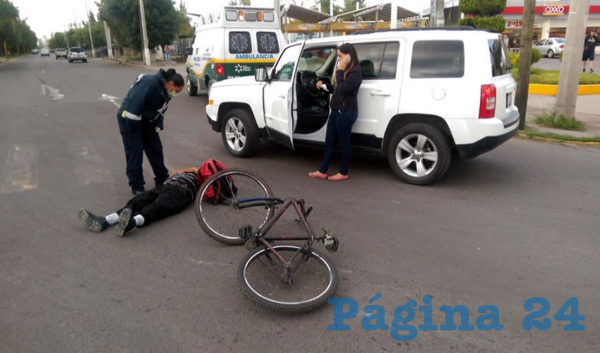 A pesar de lo aparatoso del percance, el ciclista no fue hospitalizado