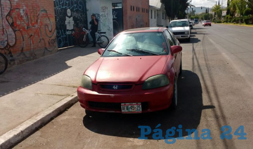 El automóvil en que encontró la muerte el bebé Gerardo de la Cruz Hernández