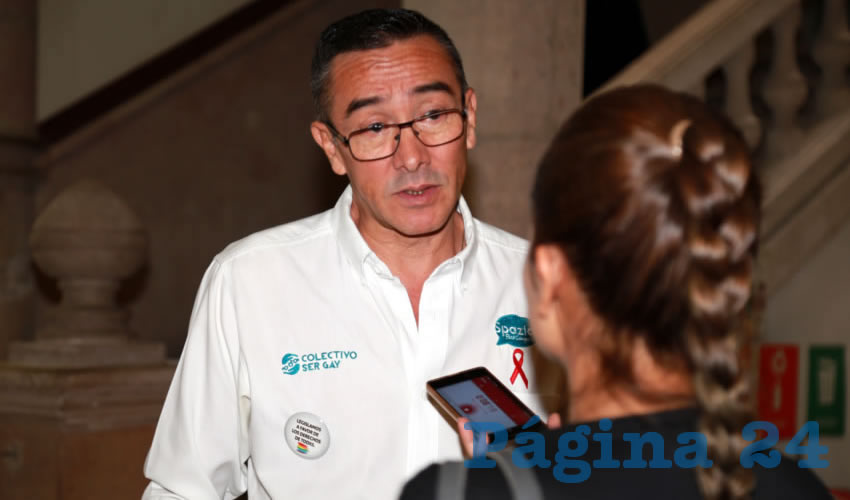 Julián Elizalde Peña, presidente de la asociación civil Colectivo SerGay de Aguascalientes