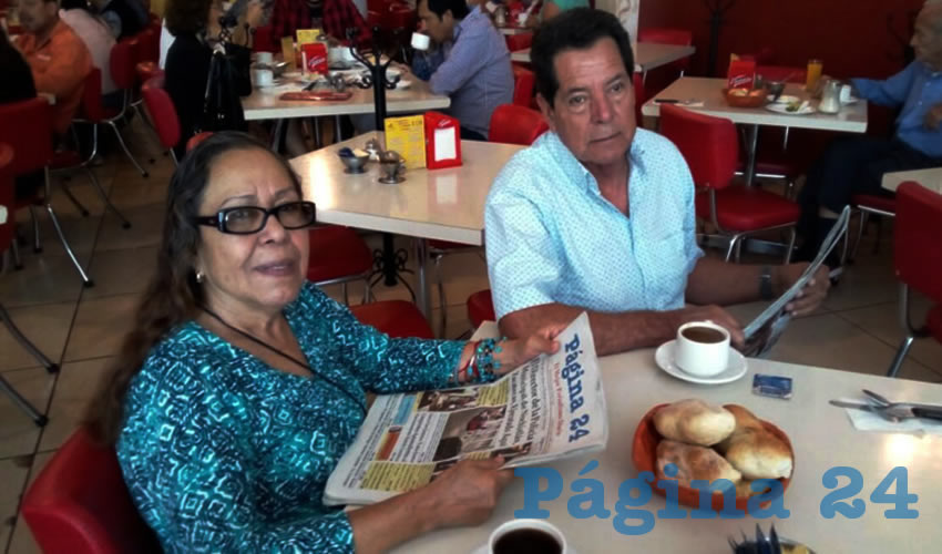En el restaurante Mitla desayunaron Silvia Talamantes y Jos&eacute; Antonio Ter&aacute;n Peralta