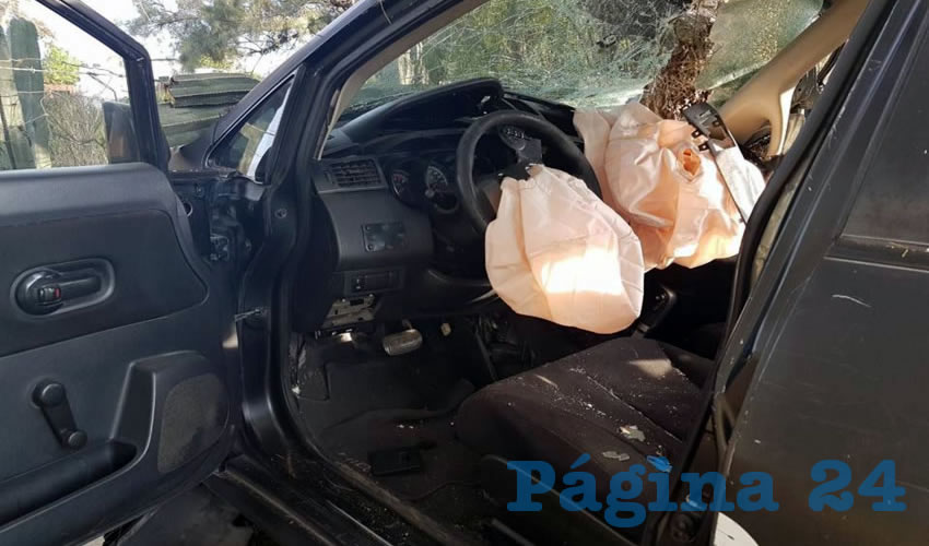 Las bolsas de aire no lograron aminorar el fuerte golpe