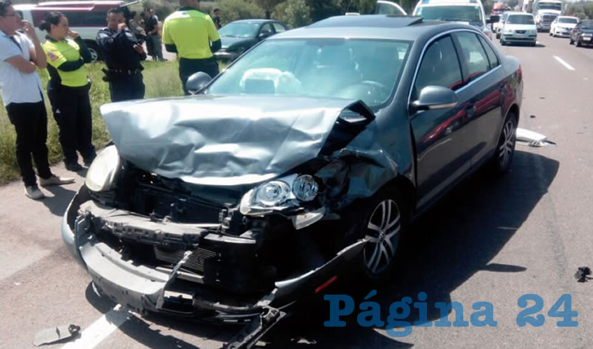 El Volkswagen Bora que conduc&iacute;a el cafre Jesser Gamaliel Miranda Palacios