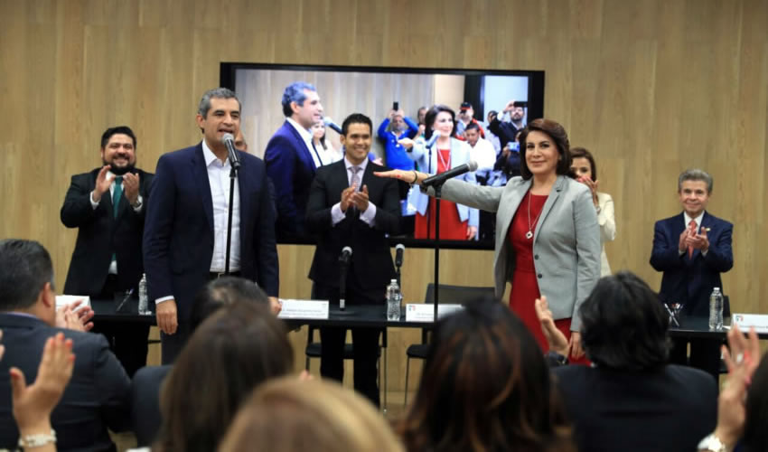 La priísta en su mensaje agradeció la oportunidad otorgada y reconoció a los anteriores liderazgos de esta organización