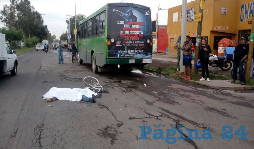 El desafortunado Roberto Meza Delgado murió prácticamente al instante al ser atropellado por el camión que conducía Jaime Ramírez Saucedo