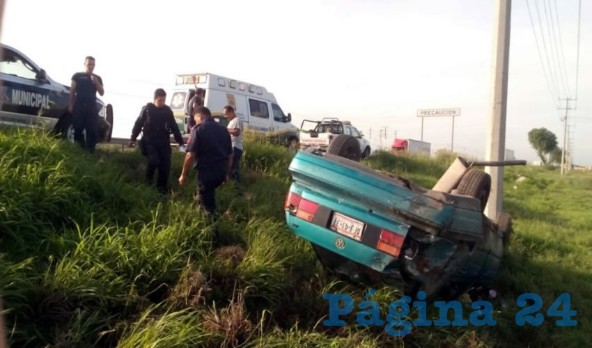 Los dos tripulantes, a pesar de sufrir varios golpes, se negaron a ser hospitalizados