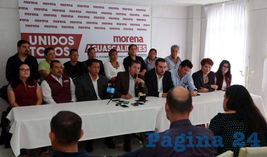 Rueda de prensa de Morena (Foto: Eddylberto Lu&eacute;vano Santill&aacute;n)