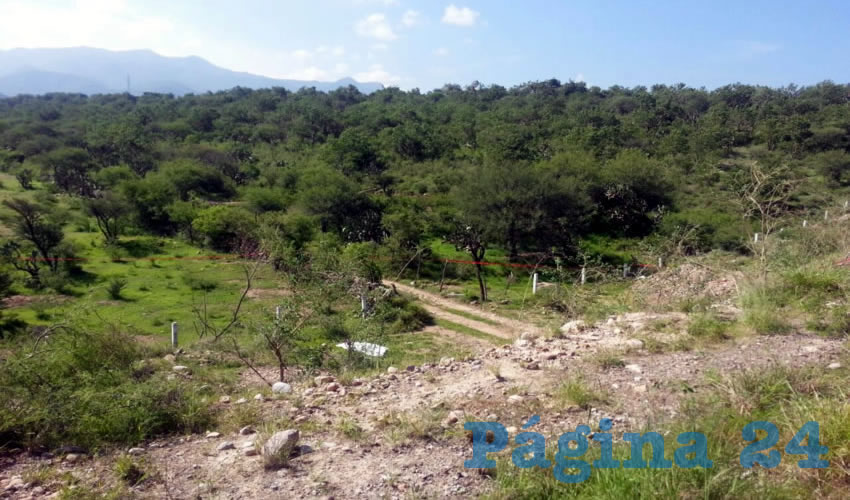 El cadáver fue “sembrado” a varios metros de la carretera federal 70 poniente