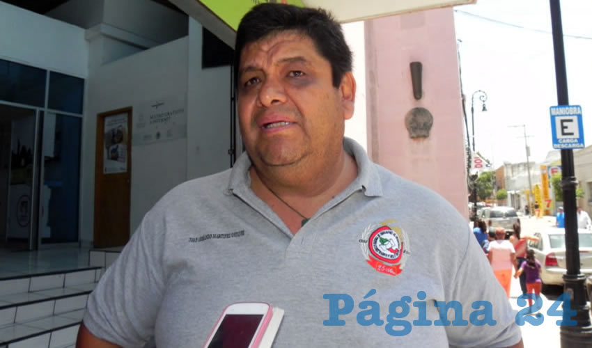 Juan Armando Martínez Godínez, secretario general del Sindicato Nacional de Trabajadores del Servicio Postal Mexicano en Aguascalientes