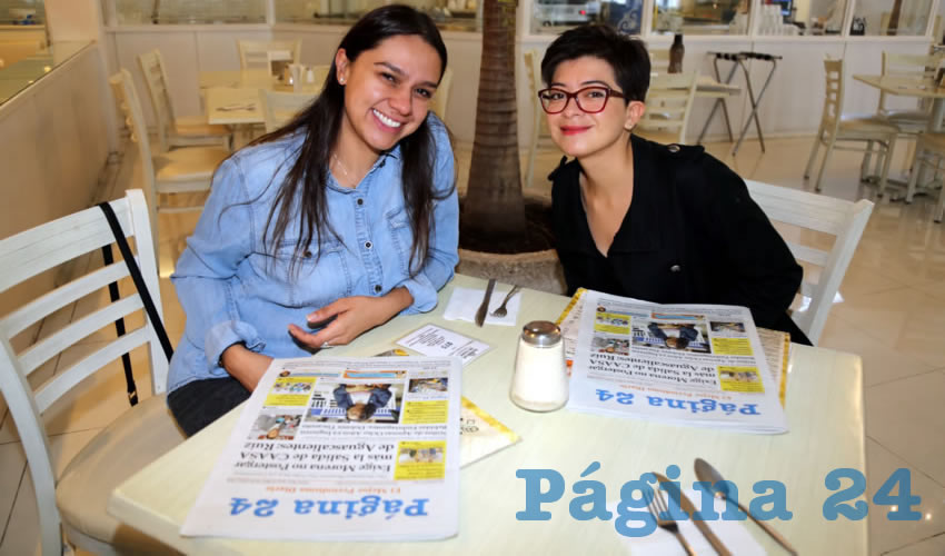 En el restaurante Del Centro almorzaron Karina de la Torre Garc&iacute;a y Dirce Navarrete P&eacute;rez, integrantes de la organizaci&oacute;n Fondo Semillas, de la Ciudad de M&eacute;xico