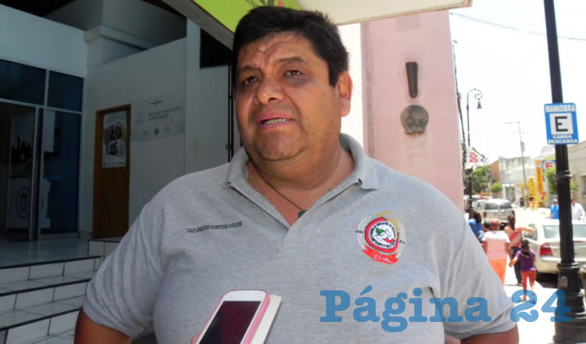 Juan Armando Martínez Godínez, secretario general del Sindicato Nacional de Trabajadores del Servicio Postal Mexicano (Sntsepomex) en Aguascalientes