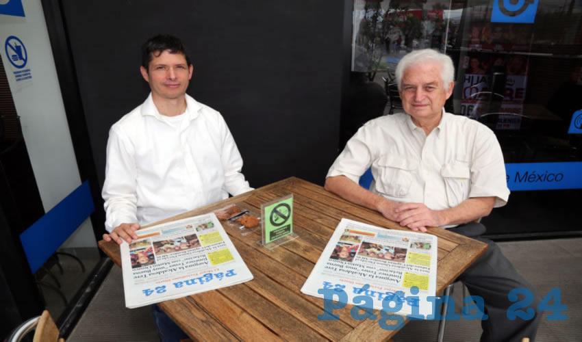 En Caf&eacute; Punta del Cielo se reunieron Eduardo Lozano y Adri&aacute;n Zambrano